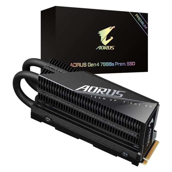Gigabyte AORUS NVMe Gen 4 7000s SSD 2TB, (7000MB/s, 6850MB/s), HeatSink