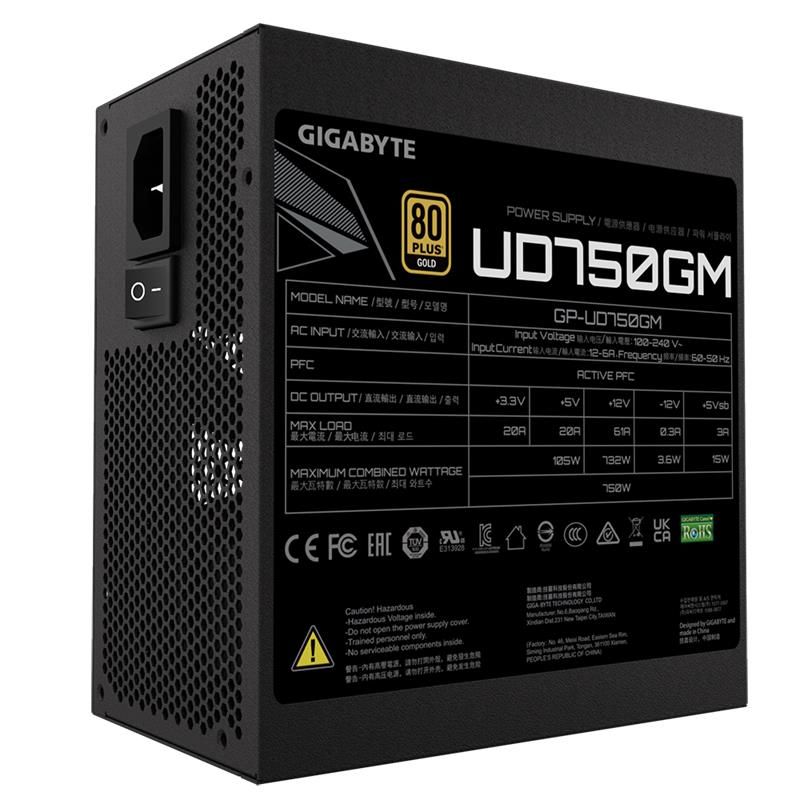 Gigabyte UD750GM 750W 80+ Gold Modular Gigabyte UD750GM 750W 80+ Gold Modular