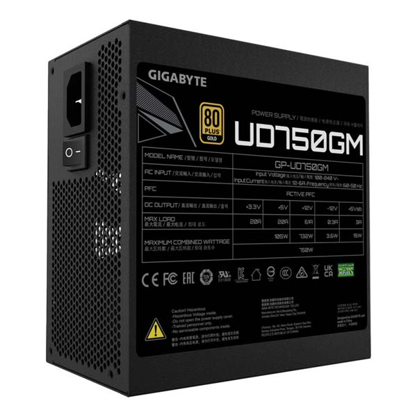 Gigabyte zdroj UD750GM, 750W, ATX, 80PLUS Gold, Modular Gigabyte zdroj UD750GM, 750W, ATX, 80PLUS Gold, Modular