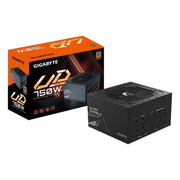 Gigabyte zdroj UD750GM, 750W, ATX, 80PLUS Gold, Modular