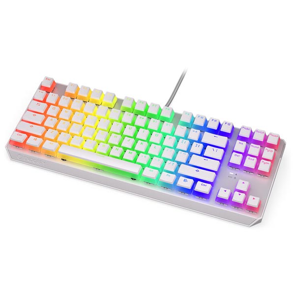 ENDORFY herná klávesnica Thock TKL OWH Pudd.Kailh BL RGB /USB/ blue sw. / drôtová / mechanická / US layout / biela RGB