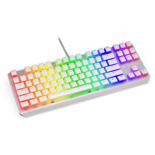 ENDORFY herná klávesnica Thock TKL OWH Pudd.Kailh BL RGB /USB/ blue sw. / drôtová / mechanická / US layout / biela RGB