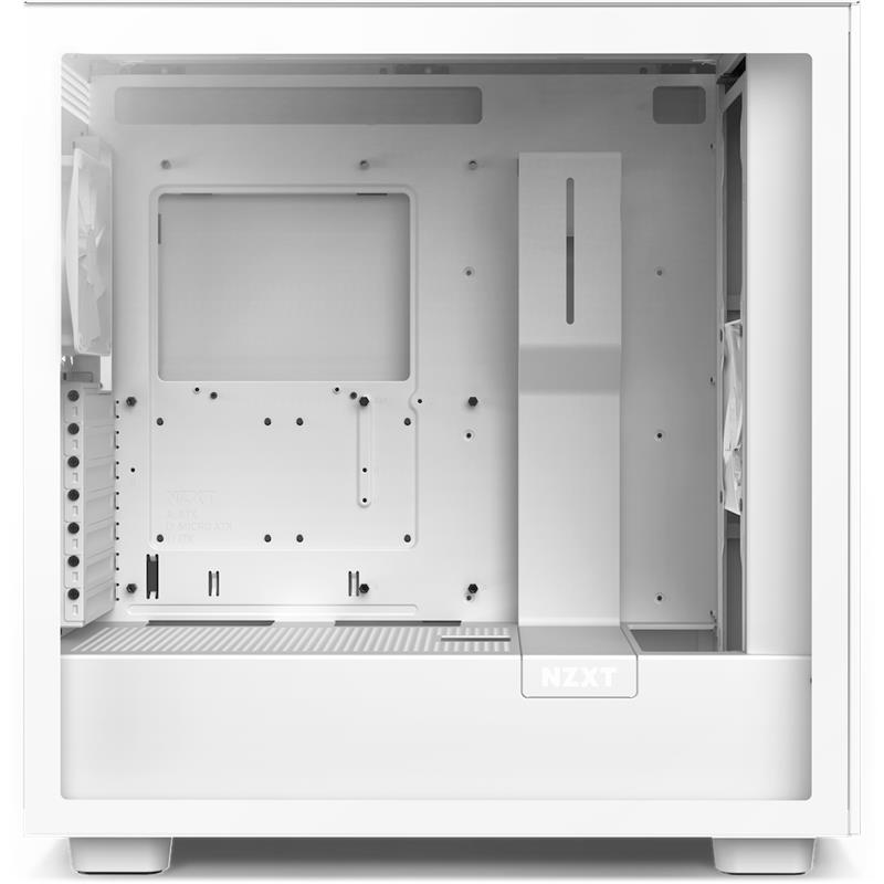 NZXT case H7 Flow edition / ATX / 2x 120 mm fan / USB-C / 2x USB / tempered glass / mesh panel / white
