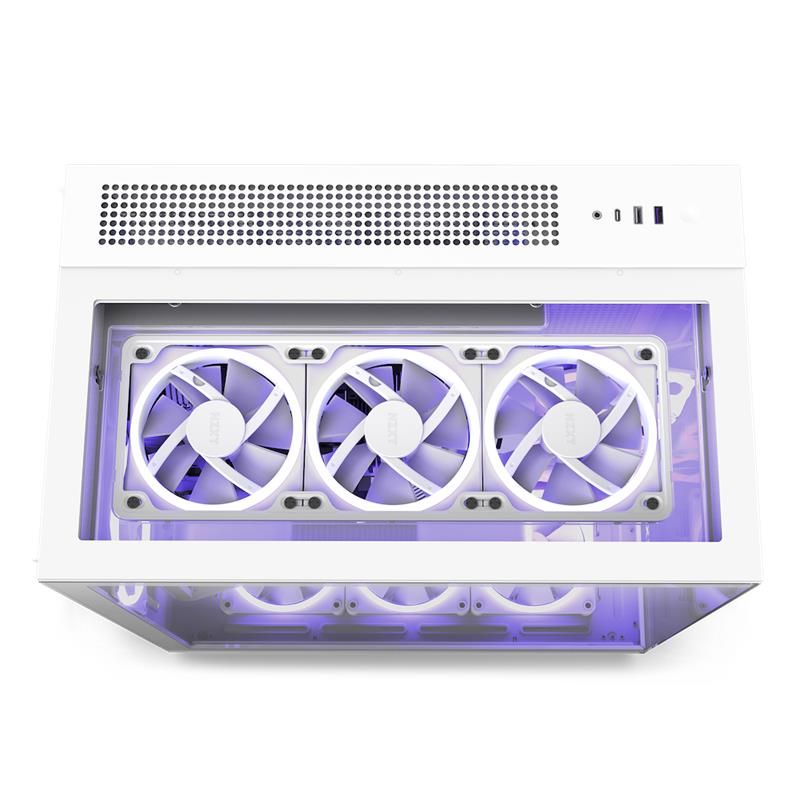 NZXT case H9 Elite / 3xRGB 120 mm / 1x 120mm fan / glass / RGB&fan controler / white NZXT case H9 Elite / 3xRGB 120 mm / 1x 120mm fan / glass / RGB&fan controler / white