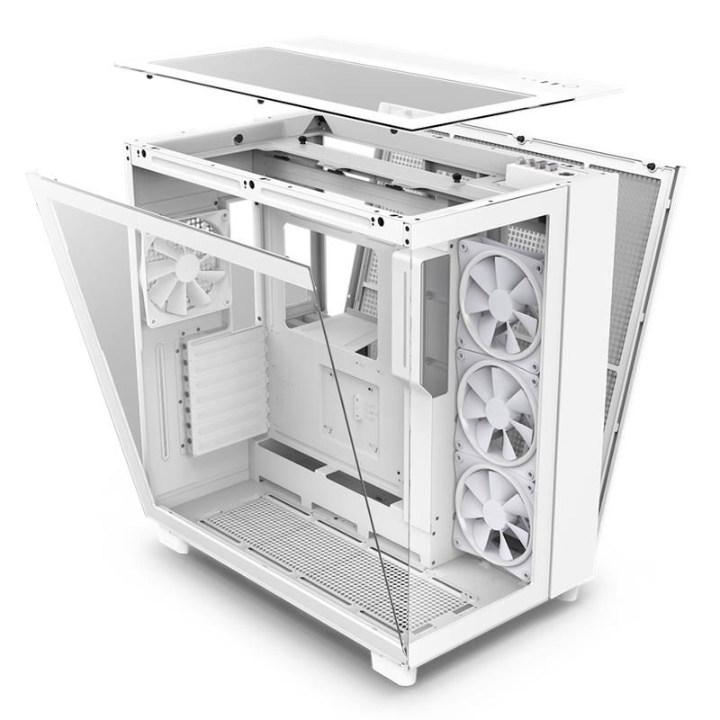 NZXT case H9 Elite / 3xRGB 120 mm / 1x 120mm fan / glass / RGB&fan controler / white NZXT case H9 Elite / 3xRGB 120 mm / 1x 120mm fan / glass / RGB&fan controler / white