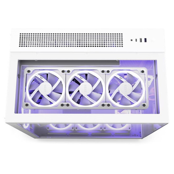 NZXT case H9 Elite Dual-chambers ATX / 3 x RGB 120 mm / 1x 120 mm fan / prosklená / RGB&fan controler / white