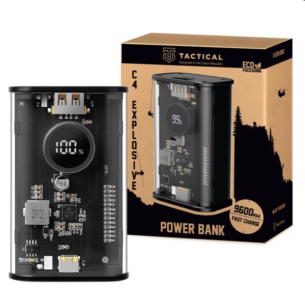 Tactical Powerbank C4 Explosive 9600mAh, černá Tactical Powerbank C4 Explosive 9600mAh, černá