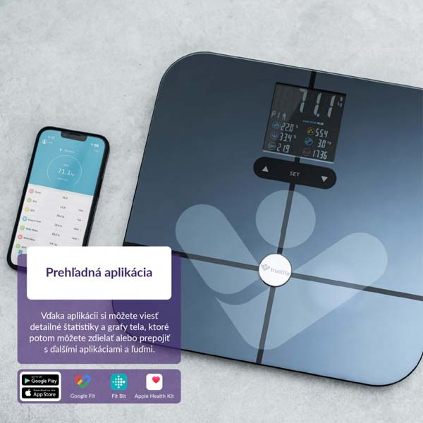 TrueLife FitScale W7 BT, černá TrueLife FitScale W7 BT, černá