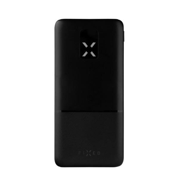 FIXED Powerbanka Zen 10 s LCD displejem a výstupem PD 20W, 10 000 mAh, černá