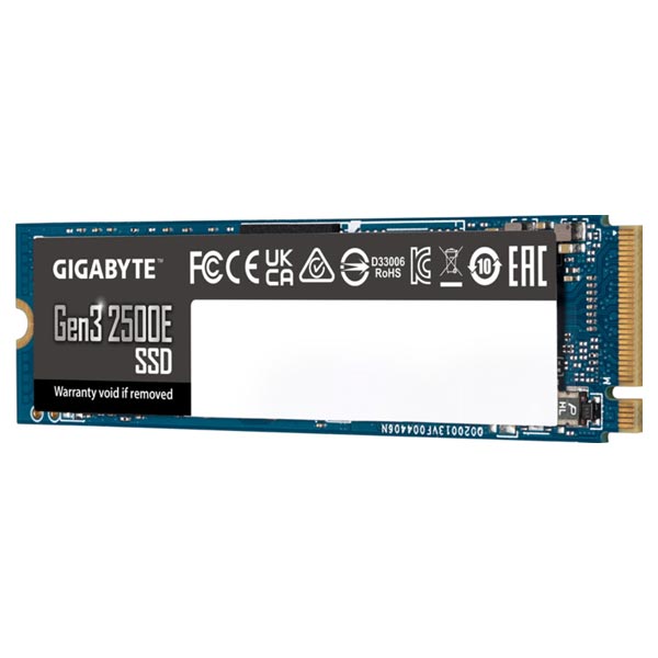 Gigabyte 2500E SSD 500GB M.2 NVMe Gen3 2300/1500 MBps Gigabyte 2500E SSD 500GB M.2 NVMe Gen3 2300/1500 MBps