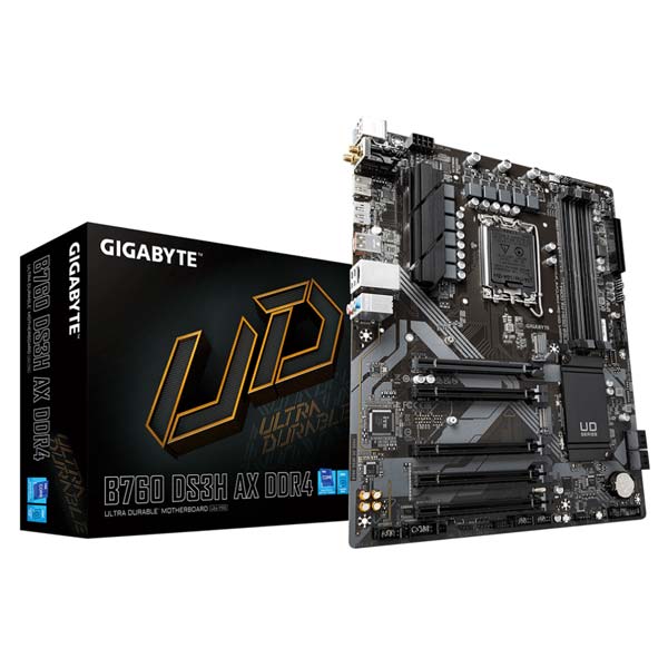 Gigabyte B760 DS3H AX DDR4 , Intel B760, Socket1700, 4xDDR4, ATX Gigabyte B760 DS3H AX DDR4 , Intel B760, Socket1700, 4xDDR4, ATX