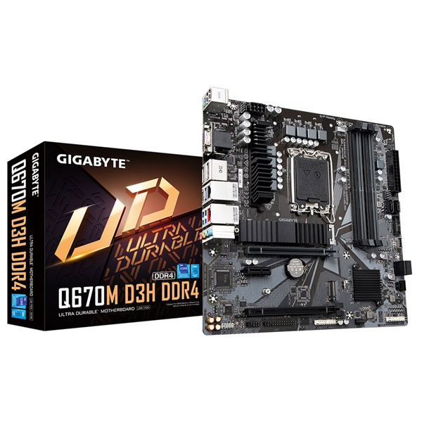 Gigabyte Q670M D3H DDR4 , Intel Q670, Socket1700, 4xDDR4, mATX