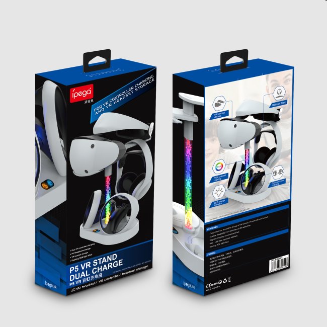 iPega PlayStation 5 VR2 multifunkční nabíjecí stojan iPega PlayStation 5 VR2 multifunkční nabíjecí stojan