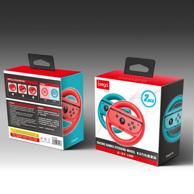 iPega steering wheel pro Nintendo Joy-Con ovladače, blue/red (2ks)