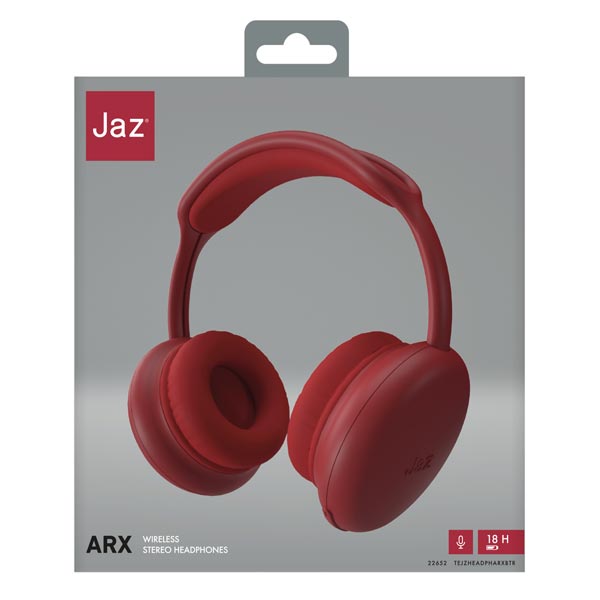 Jaz Bezdrátová stereo sluchátka ARX, červená