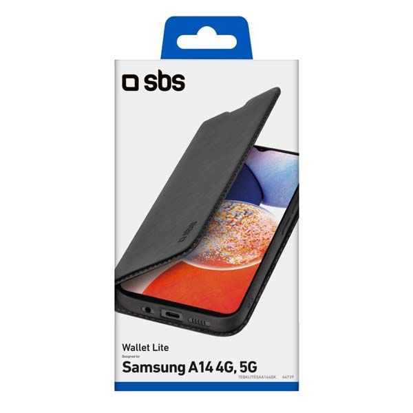 Pouzdro SBS Book Wallet Lite pro Samsung Galaxy A14 4G/A14 5G, černé