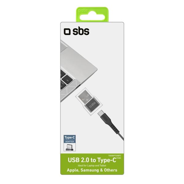 SBS Adaptér USB samec/USB-C samice, černá