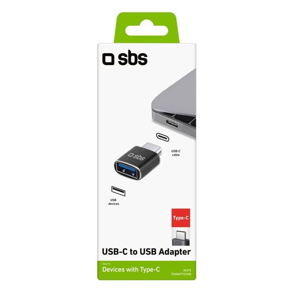 SBS Adaptér USB samice/USB-C samec, černá SBS Adaptér USB samice/USB-C samec, černá