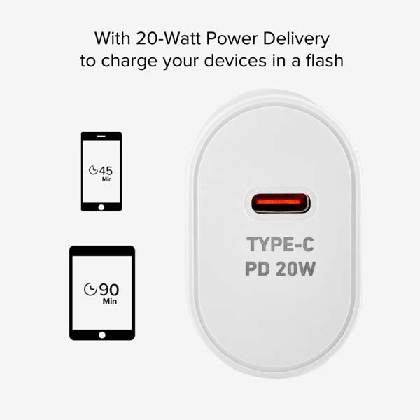 SBS Cestovní adaptér 1xUSB-C, PD 20 W, bílá SBS Cestovní adaptér 1xUSB-C, PD 20 W, bílá