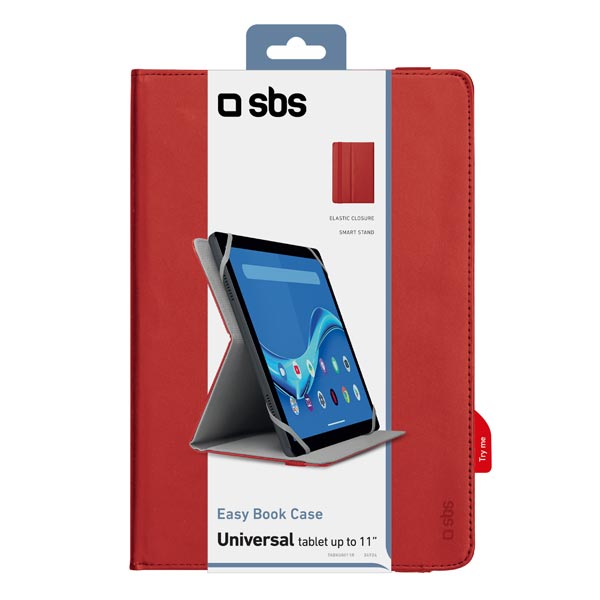 SBS Pouzdro Book Case univerzální pro tablet do 11'', červená