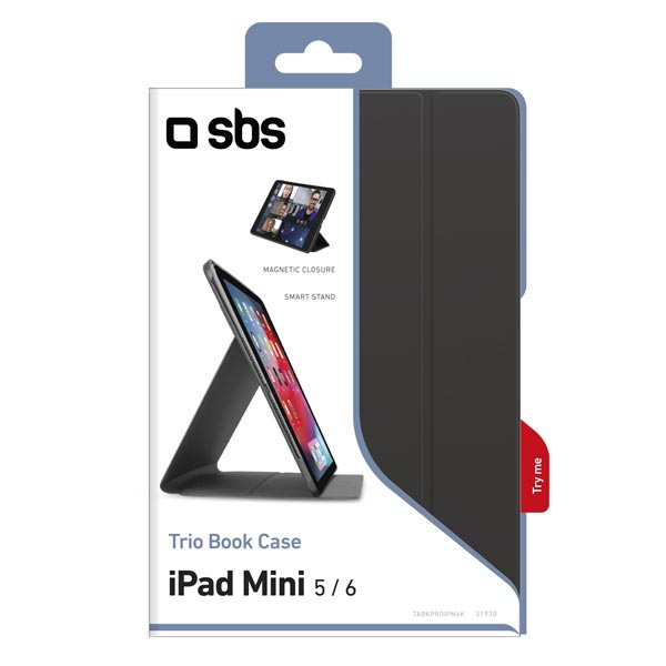 SBS Pouzdro Trio Book Pro pro iPad mini 6/5, černá