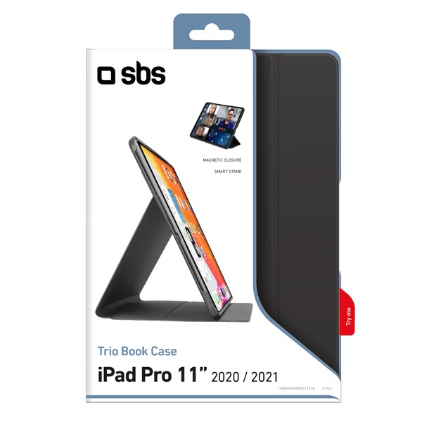 SBS Pouzdro Trio Book Pro pro iPad Pro 11'' 2021/2020, černá