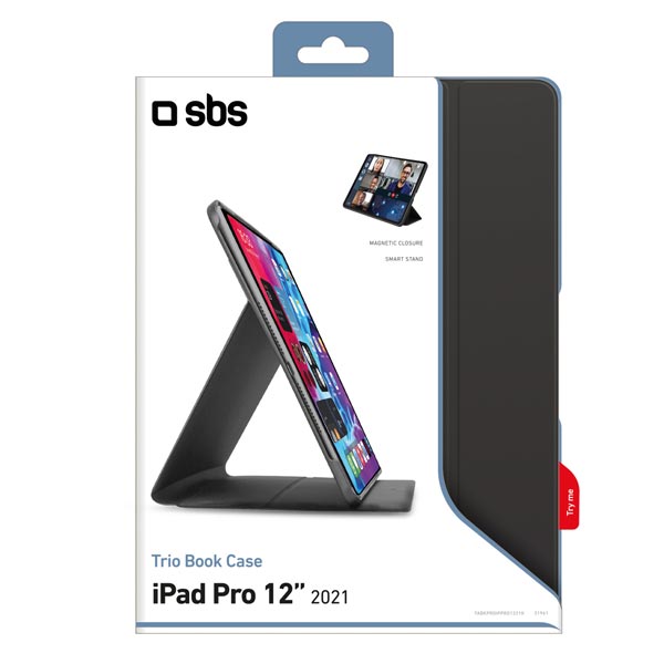 SBS Pouzdro Trio Book Pro pro iPad Pro 12'' 2021, černá