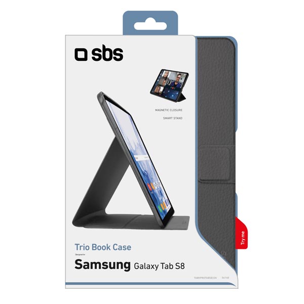 SBS Pouzdro Trio Book Pro pro Samsung Galaxy Tab S8 2022, černá