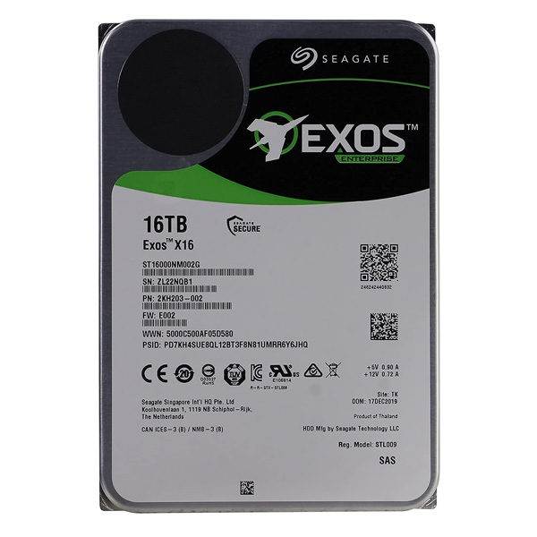 Seagate Exos X16 HDD 512E/4KN SAS 16 TB 3,5" SAS 7200