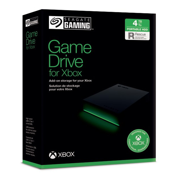 Seagate HDD Xbox externí disk 4TB, USB 3.2, černý Seagate HDD Xbox externí disk 4TB, USB 3.2, černý