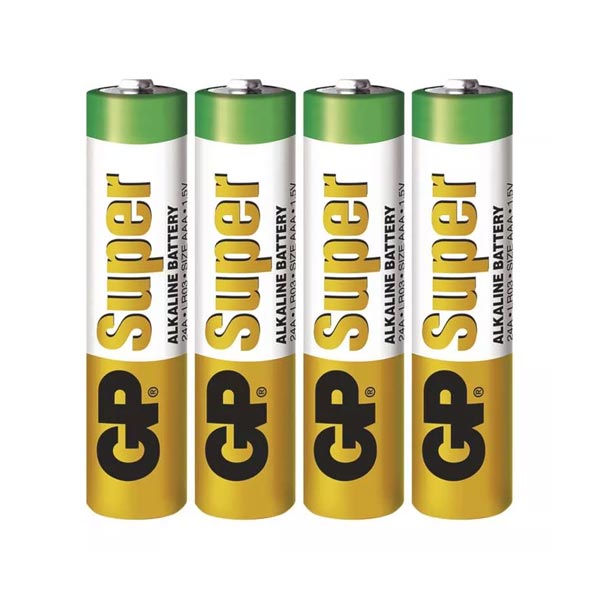GP alkalická baterie SUPER AAA (LR03) 4BL