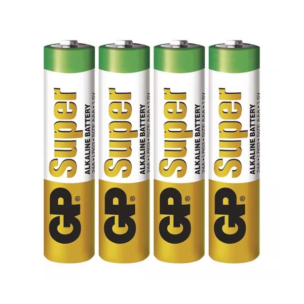 GP alkalická baterie SUPER AAA (LR03) 4BL
