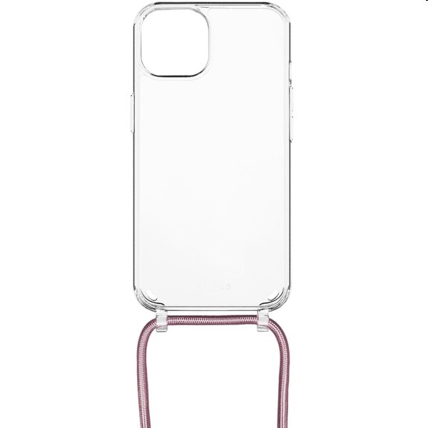 FIXED Pure Neck se šnůrkou na krk proApple iPhone 12/12 Pro, růžová