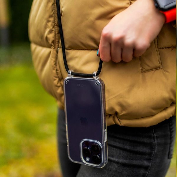 FIXED Pure Neck se šnůrkou na krk pro Apple iPhone XR, černá