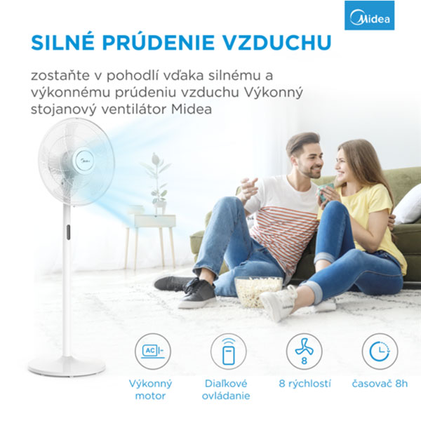 Midea stojanový ventilátor FS40-18BR Midea stojanový ventilátor FS40-18BR