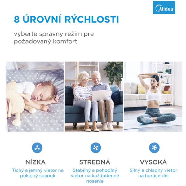 Midea stojanový ventilátor FS40-18BR Midea stojanový ventilátor FS40-18BR