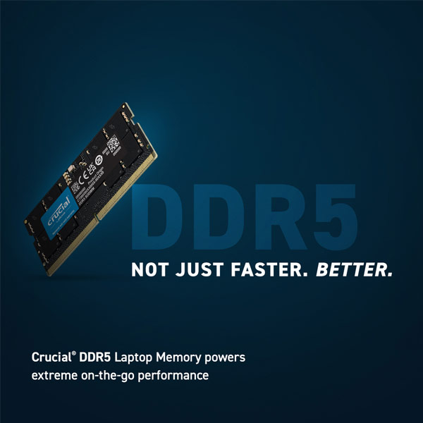 Crucial 16GB DDR5-4800 SODIMM CL40