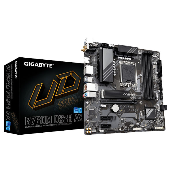Gigabyte B760M DS3H AX , Intel B760, LGA1700, 4xDDR5, mATX Gigabyte B760M DS3H AX , Intel B760, LGA1700, 4xDDR5, mATX