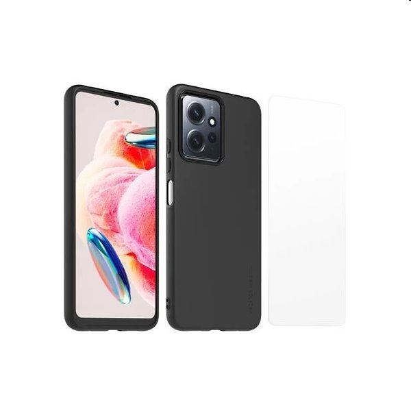 Made for Xiaomi TPU pouzdro + ochranné sklo pro Xiaomi Redmi Note 12 4G, černé Made for Xiaomi TPU pouzdro + ochranné sklo pro Xiaomi Redmi Note 12 4G, černé