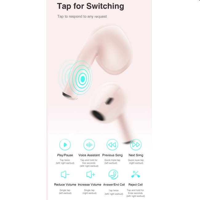 Mibro Earbuds 4 TWS, white Mibro Earbuds 4 TWS, white