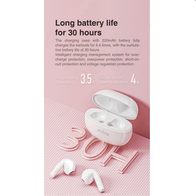Mibro Earbuds 4 TWS, white Mibro Earbuds 4 TWS, white