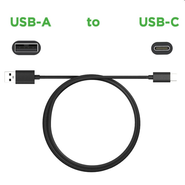 Motorola datový kabel USB-A na USB-C (3A, 2m), černá