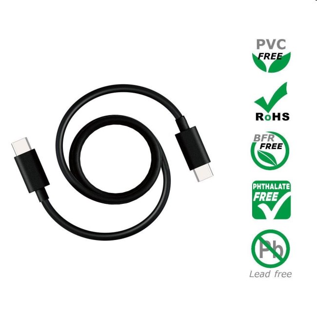 Motorola datový kabel USB-C na USB-C (3A, 2m), black Motorola datový kabel USB-C na USB-C (3A, 2m), black