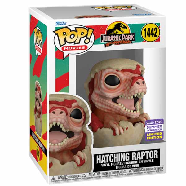 POP! Movies: Hatching Raptor (Jurassic Park) 2023 Summer Convention Limited Edition POP! Movies: Hatching Raptor (Jurassic Park) 2023 Summer Convention Limited Edition