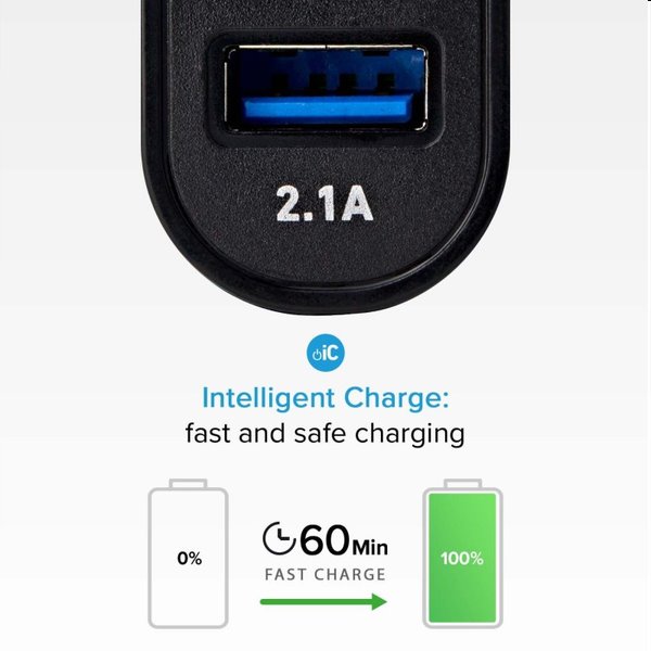 SBS Autoadaptér USB/USB-C, 2,1 A/3,1 A, černá SBS Autoadaptér USB/USB-C, 2,1 A/3,1 A, černá