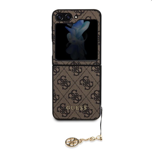 Guess 4G Charms Kryt pro Samsung Galaxy Z Flip 5, hnědé Guess 4G Charms Kryt pro Samsung Galaxy Z Flip 5, hnědé