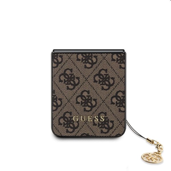 Guess 4G Charms Kryt pro Samsung Galaxy Z Flip 5, hnědé Guess 4G Charms Kryt pro Samsung Galaxy Z Flip 5, hnědé