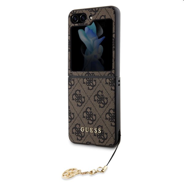 Guess 4G Charms Kryt pro Samsung Galaxy Z Flip 5, hnědé Guess 4G Charms Kryt pro Samsung Galaxy Z Flip 5, hnědé
