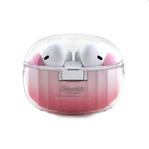 Hello Kitty True Wireless Kitty Head Logo Stereo Earphones, růžové