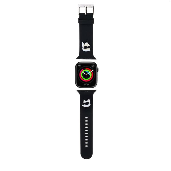 Karl Lagerfeld Karl and Choupette Head NFT řemínek pro Apple Watch 38/40mm, black